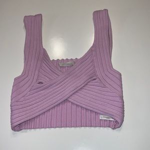 Urban outfitters cute cross crop top purple